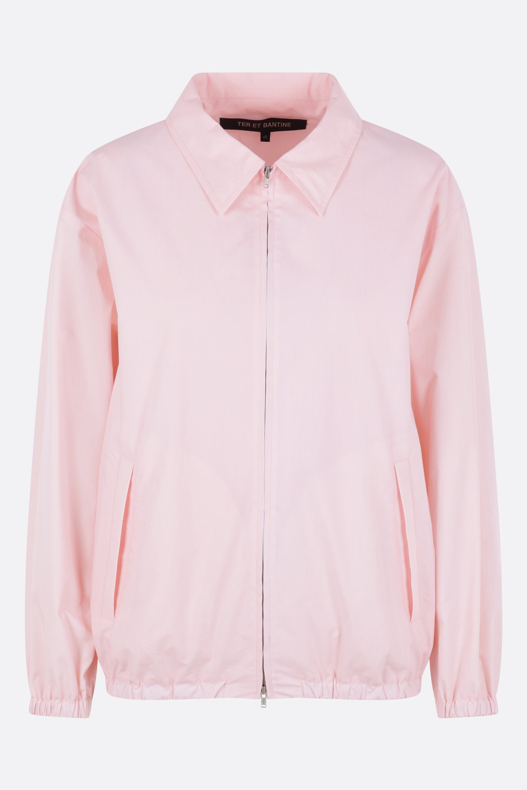 Baseball jacket in poplin