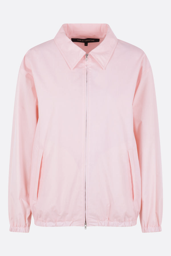 Baseball jacket in poplin