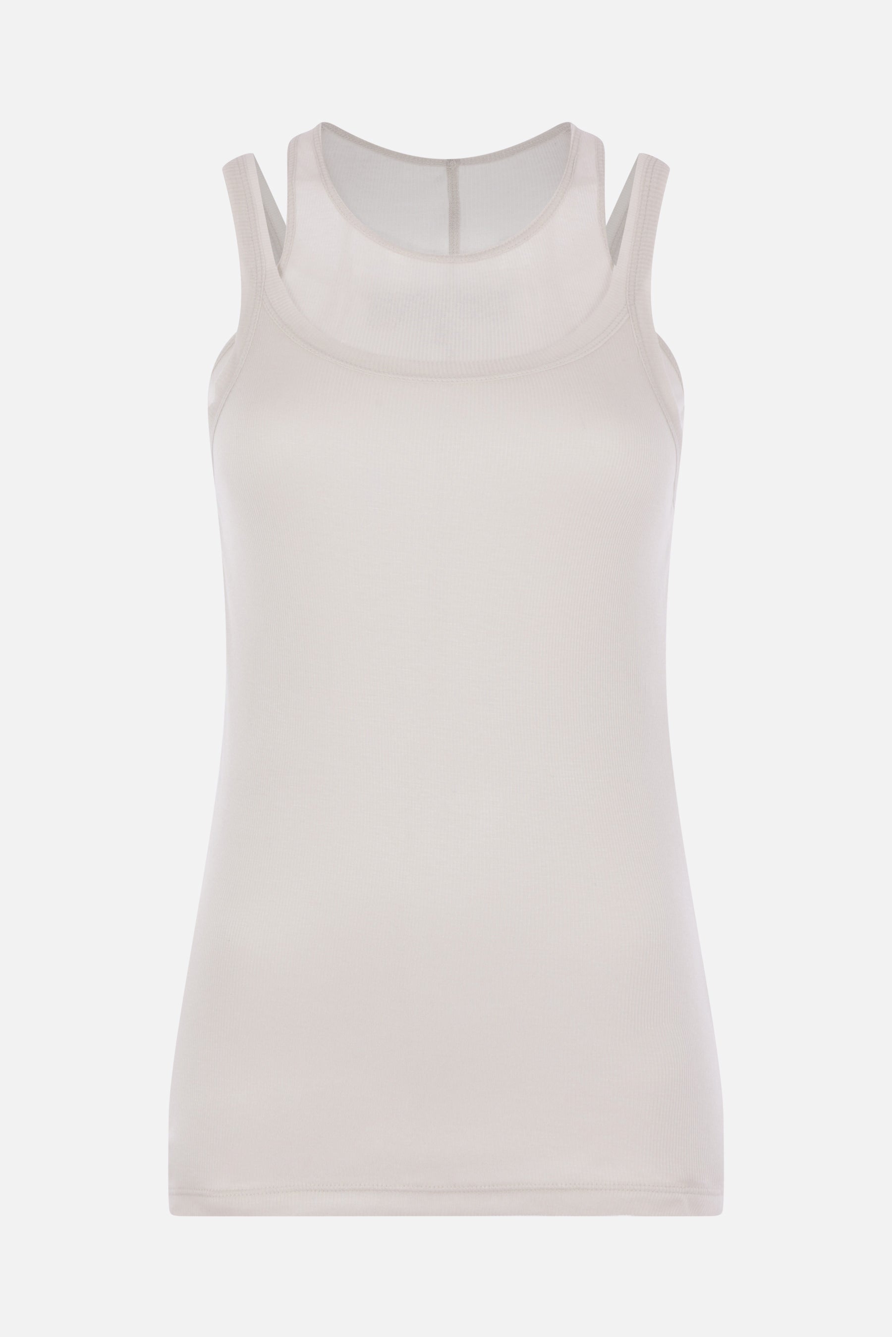 Awesome double-layer tank top in rib jersey
