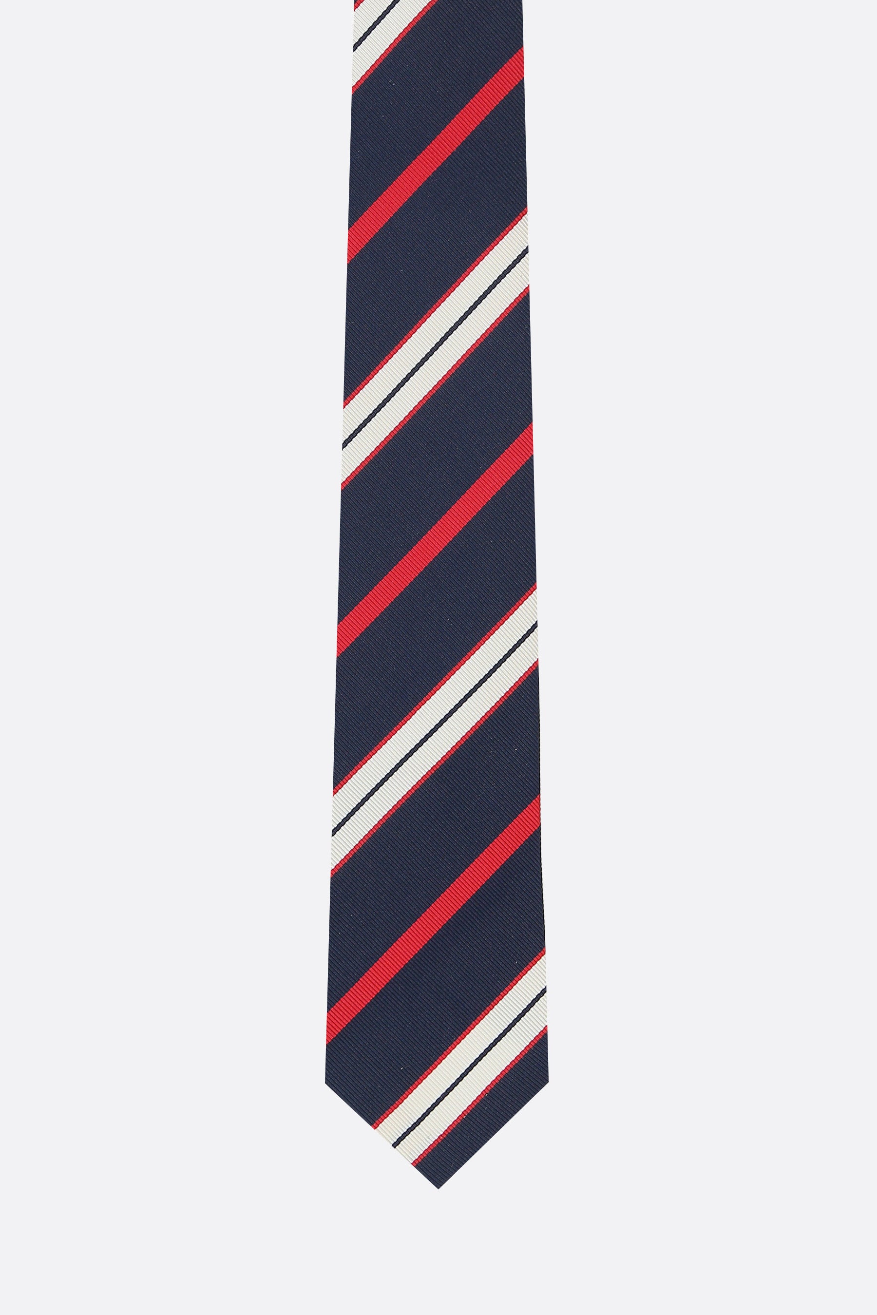 twill tie with diagonal stripes