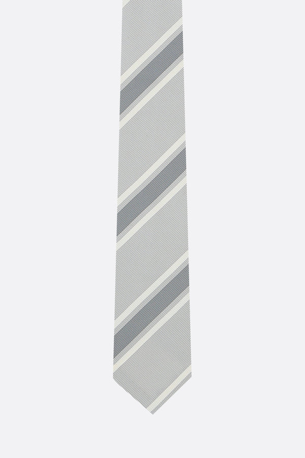 twill tie with diagonal stripes