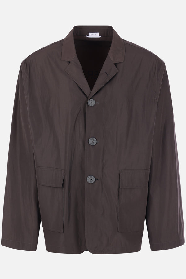 single-breasted jacket in nylon with logo print