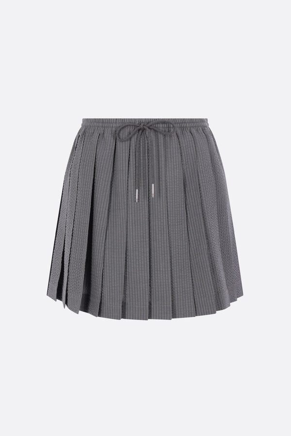 seersucker wool mini skirt
