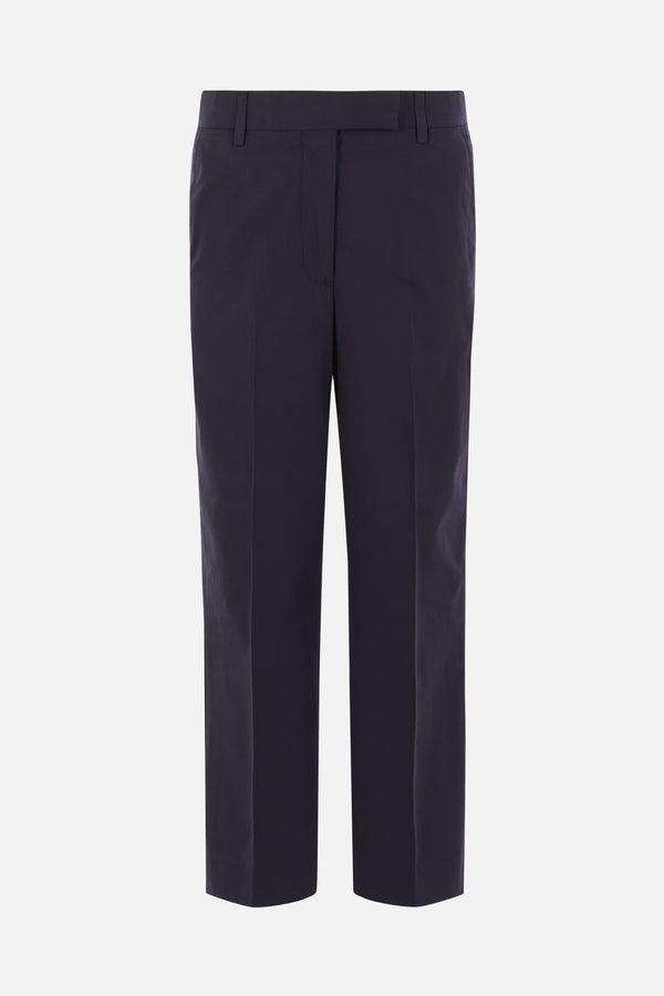 poplin trousers with gros grain tapes
