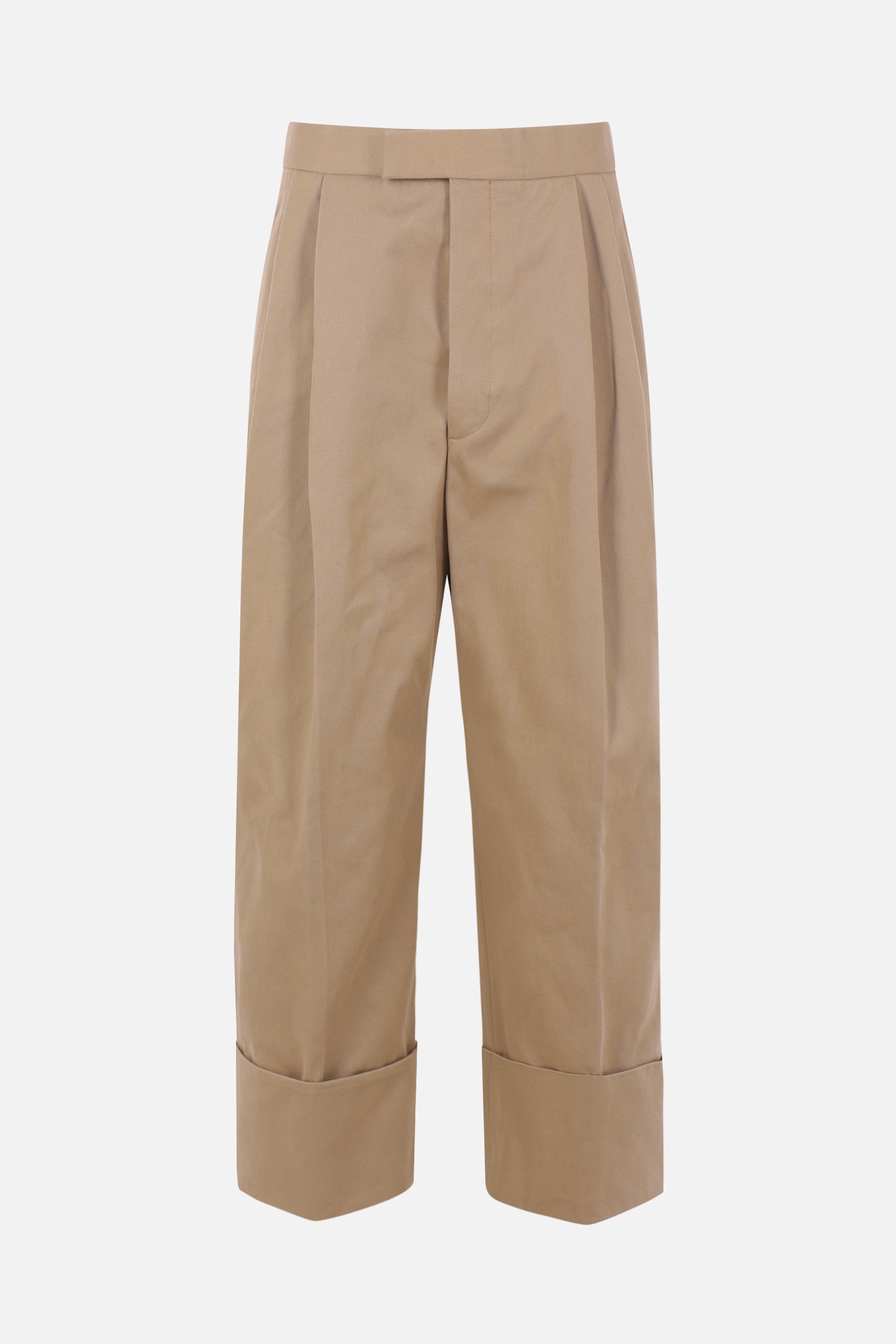 darted trousers in gabardine