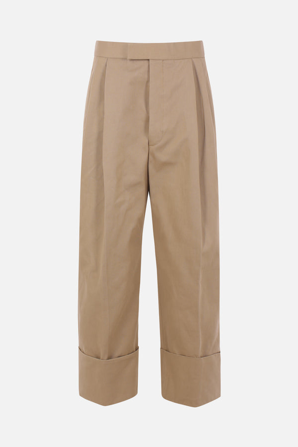 darted trousers in gabardine