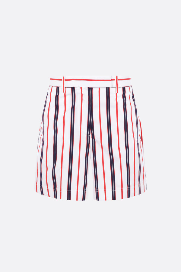 striped poplin chino shorts
