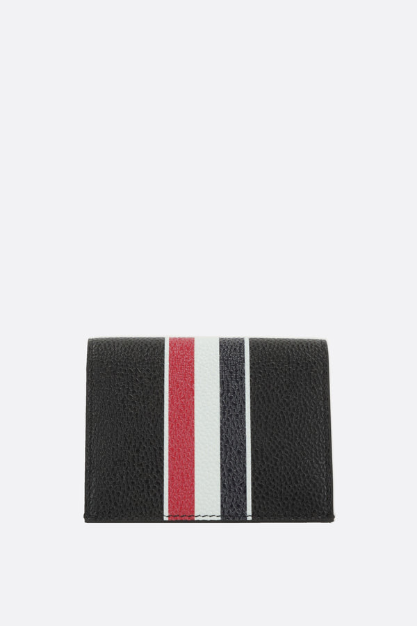 porta carte doppio in pelle Pebble Grain