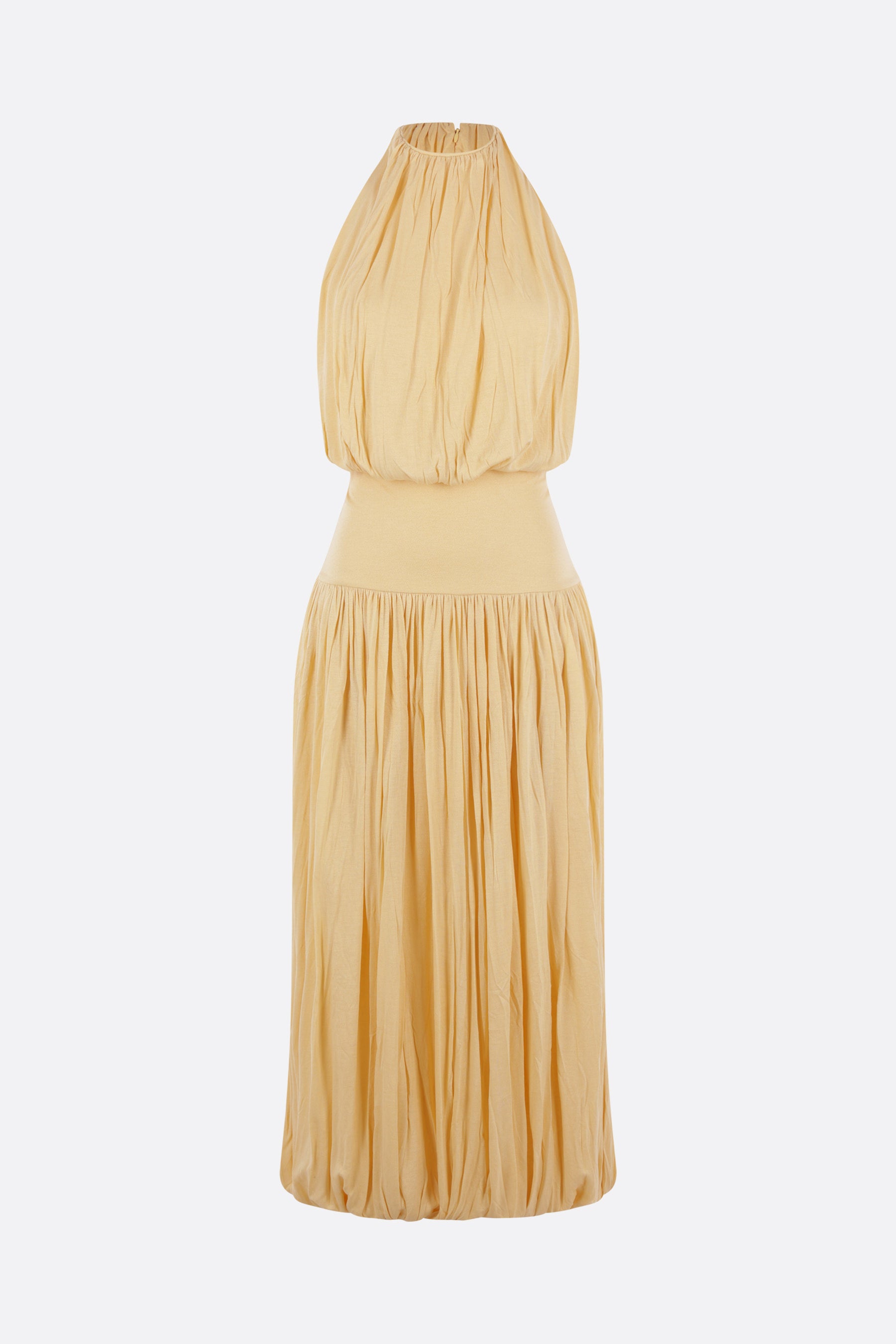 jersey gathered dress