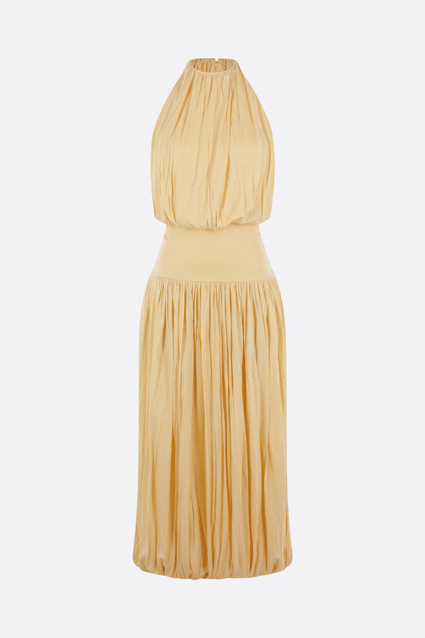 jersey gathered dress