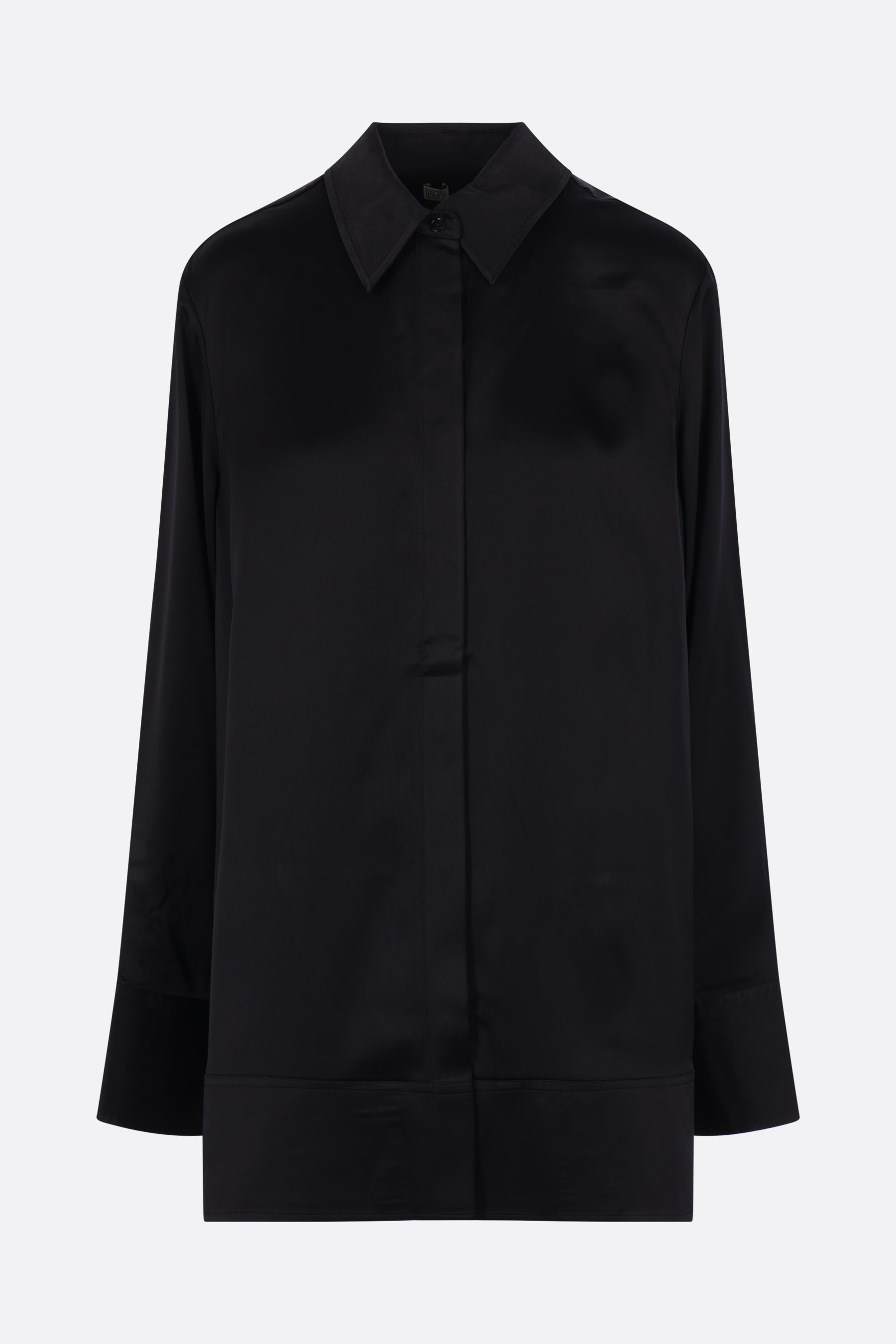 tuxedo shirt in satin
