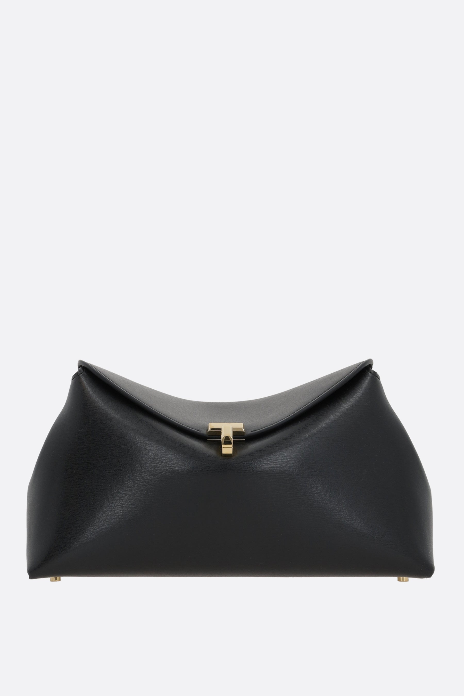 T-Lock clutch in smooth leather