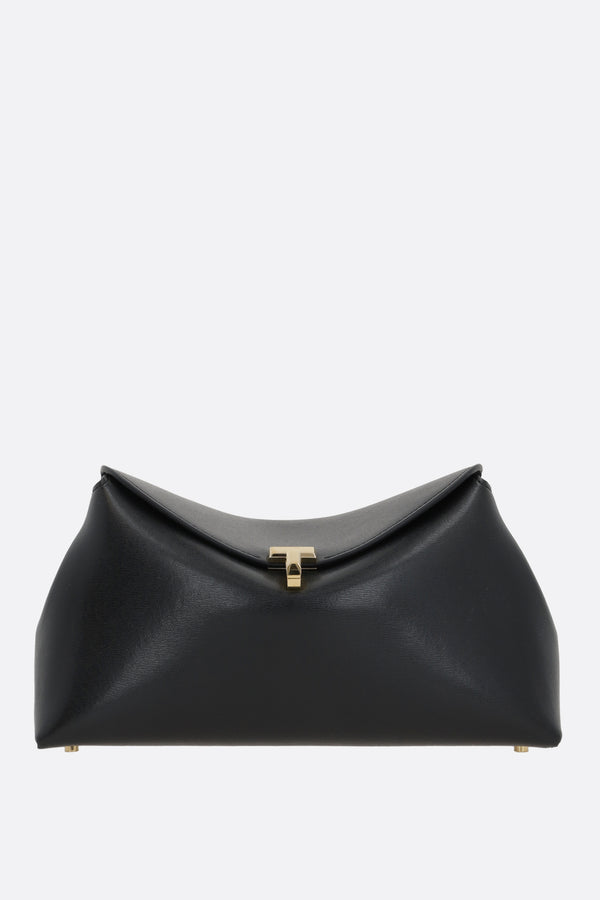T-Lock clutch in smooth leather