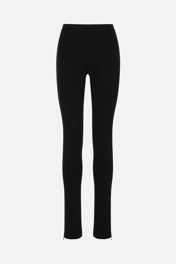 viscose blend zip leggings