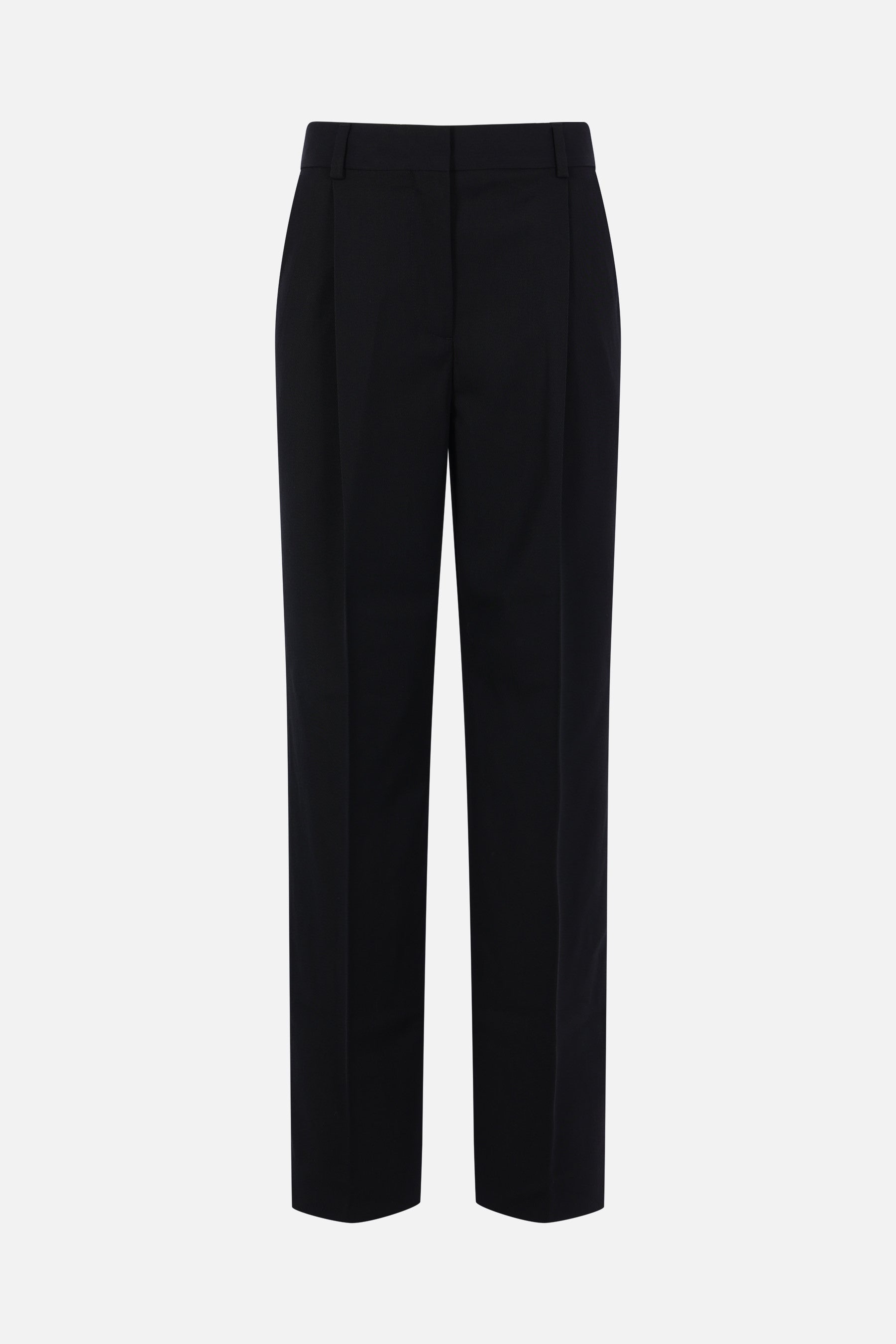 pleat trousers in wool blend