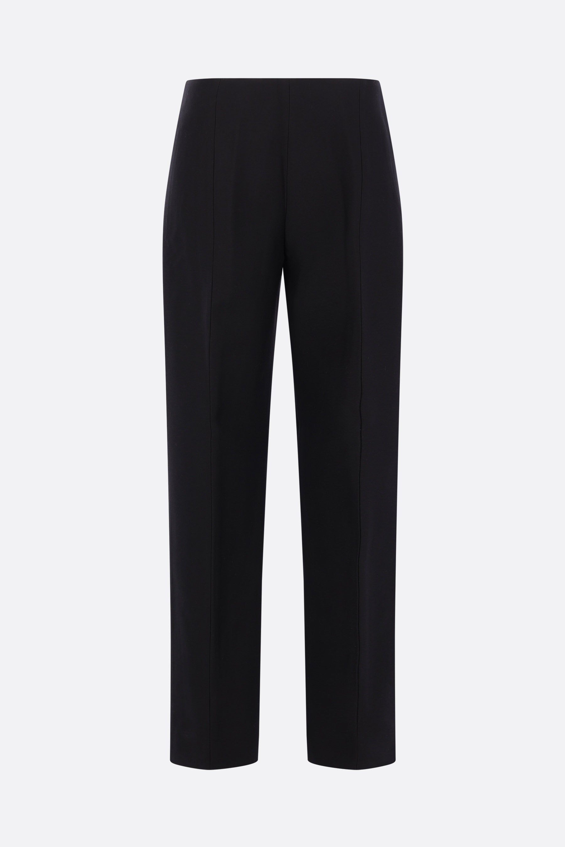 slim evening trousers in wool and silk