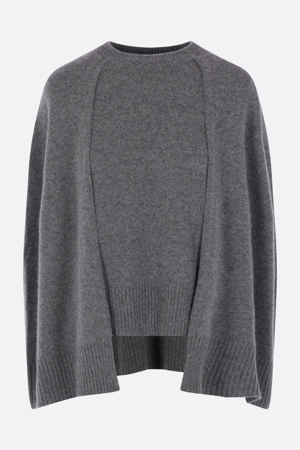 pullover a mantella in cashmere