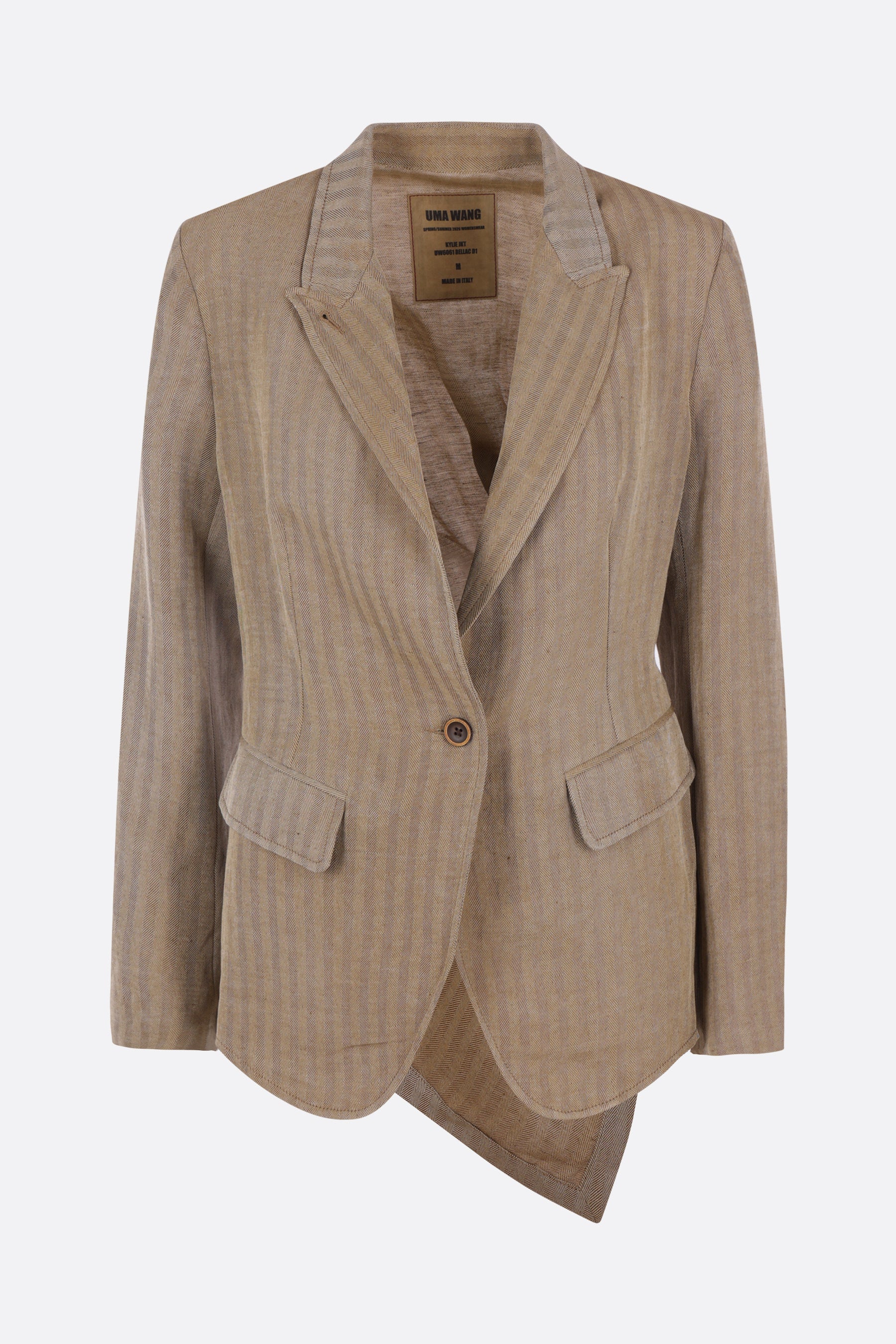 Kylie single-breasted jacket in linen blend
