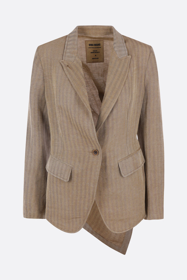 Kylie single-breasted jacket in linen blend