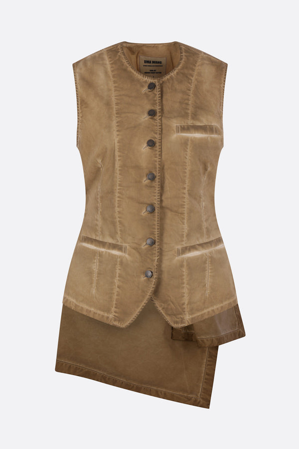 Kirai single-breasted vest in cotton