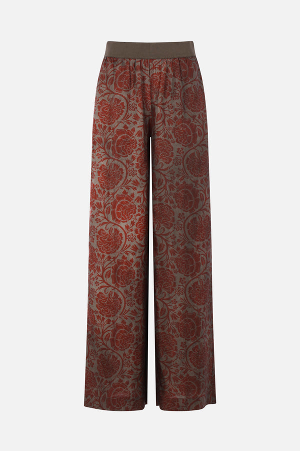 Pansy wide-leg trousers in twill