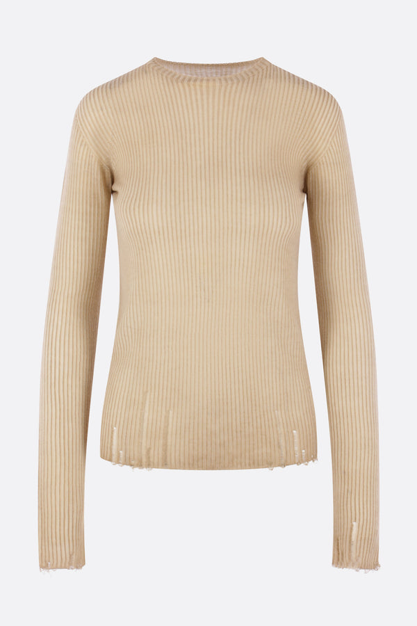 rib wool sweater