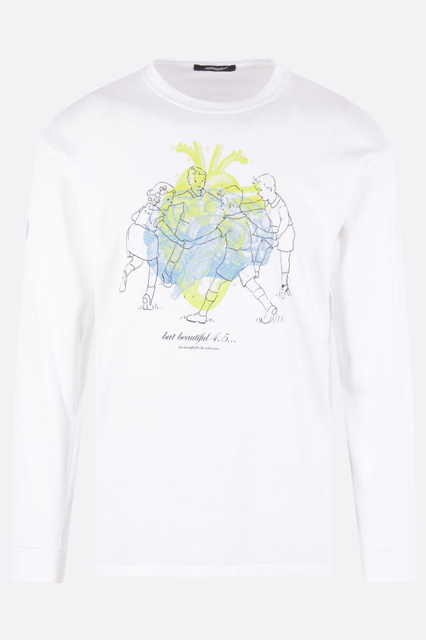 long-sleeve t-shirt in cotton with graphic print