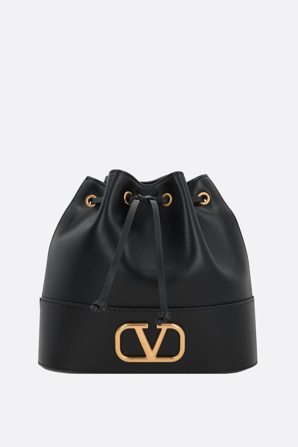 VLogo Signature mini bucket bag in nappa