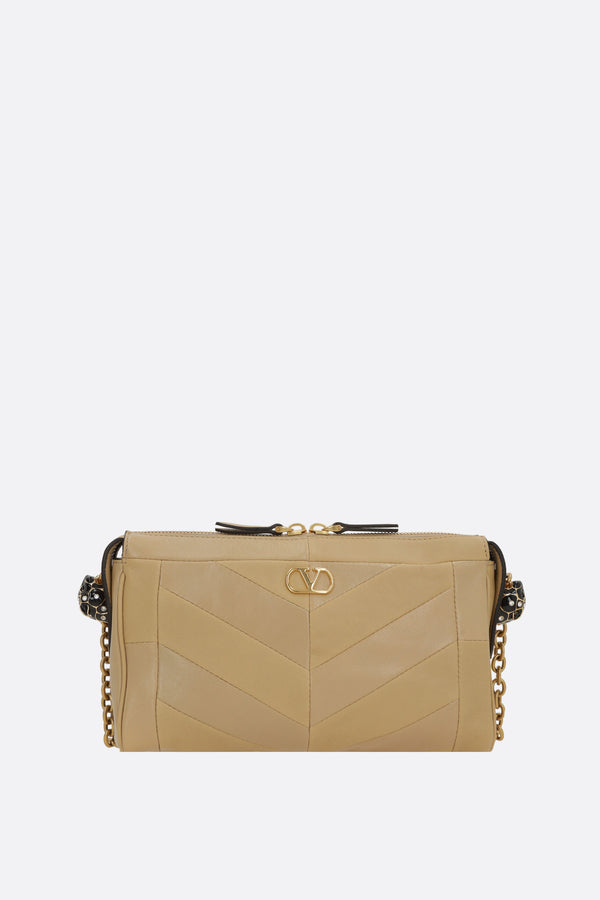 Panthea small shoulder bag in chevron nappa