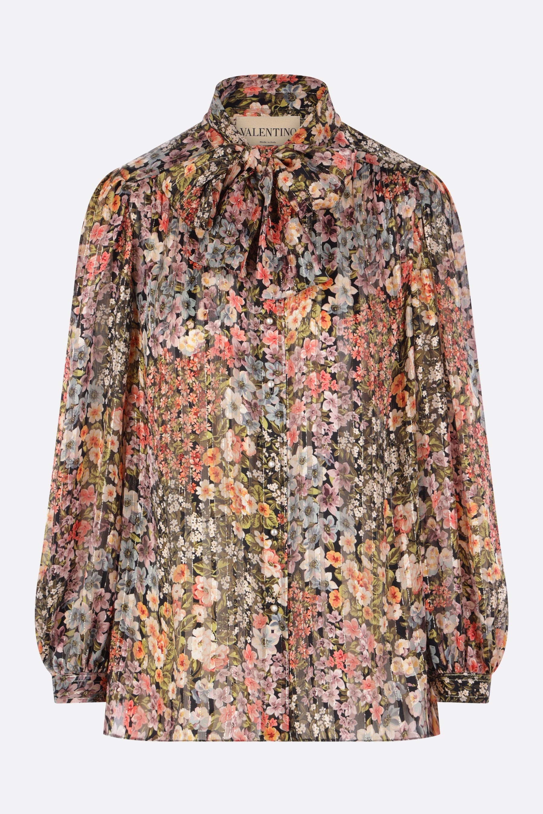 silk shirt with Apres L'Hiver Fiorellini print