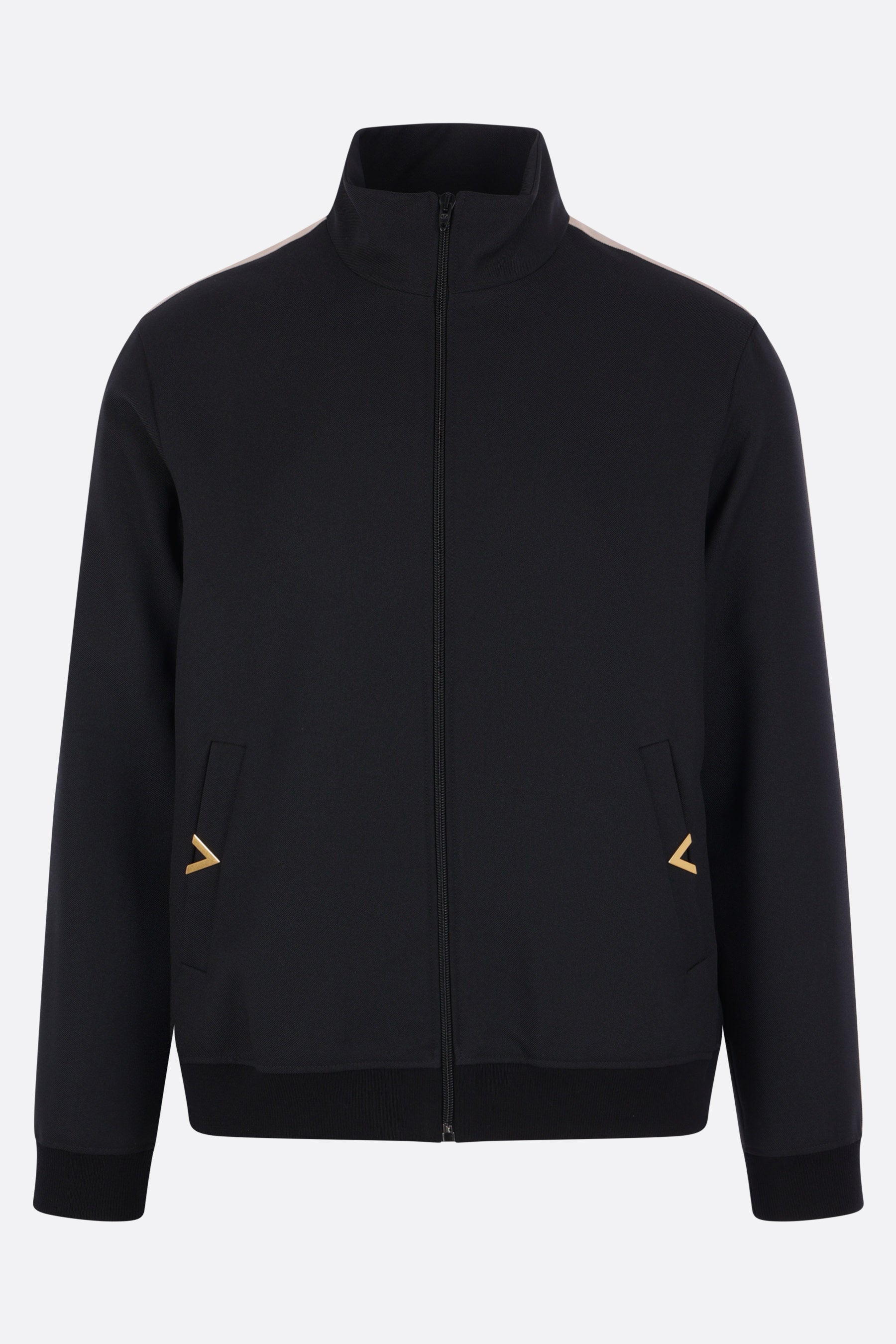 track jacket in nylon with VGold