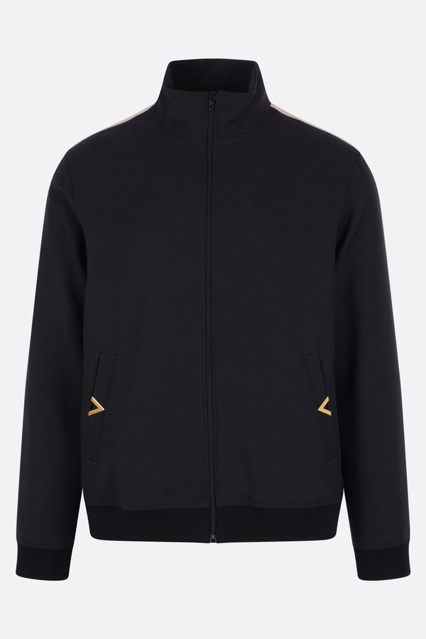 track jacket in nylon with VGold