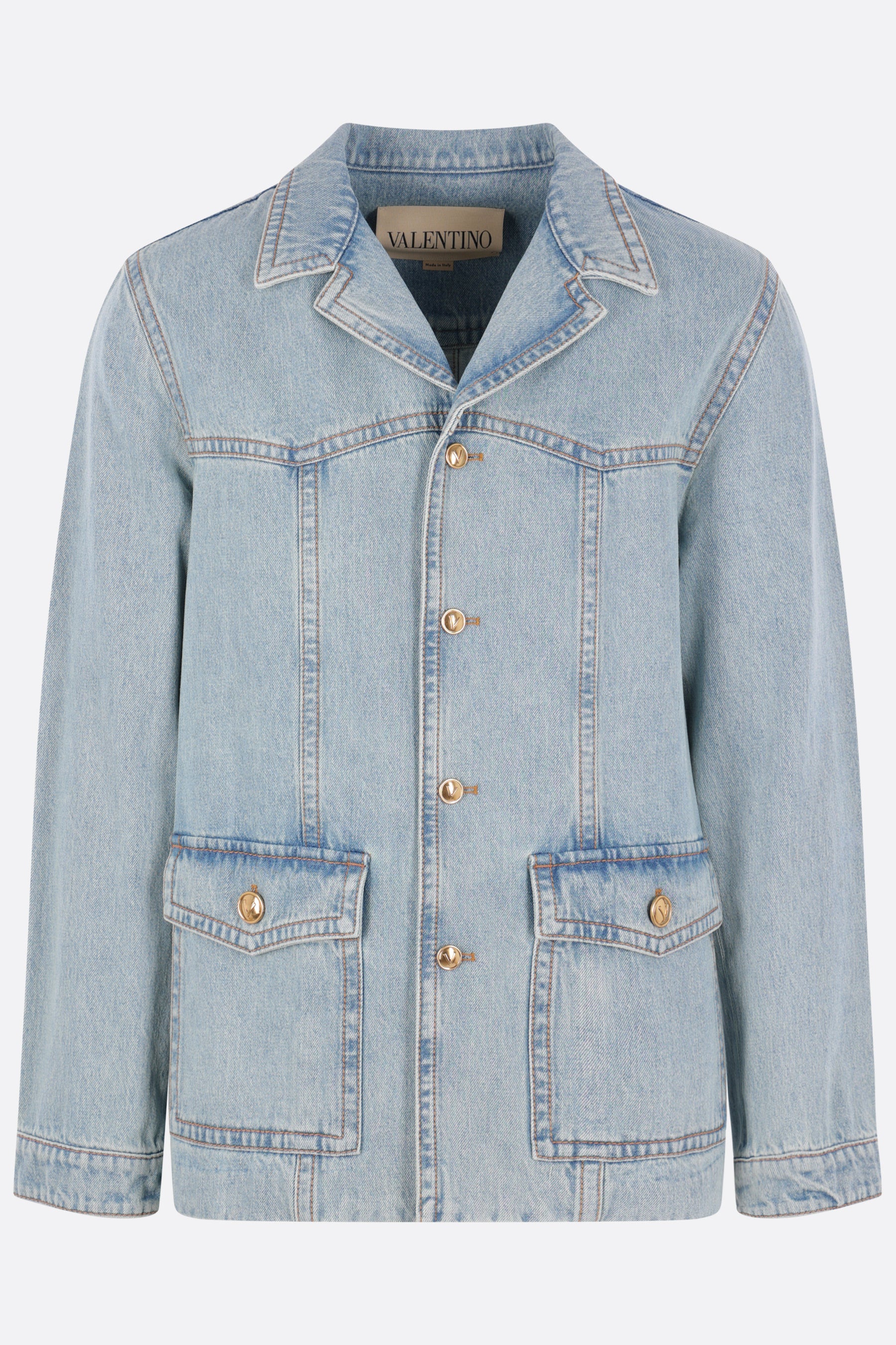 single-breasted jacket in denim