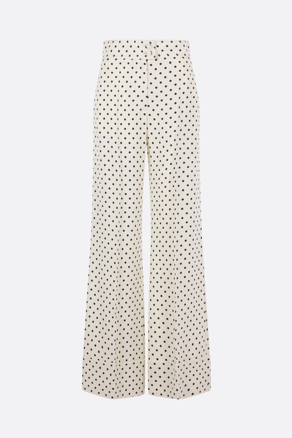 Supergran flared trousers with Plusdepois print