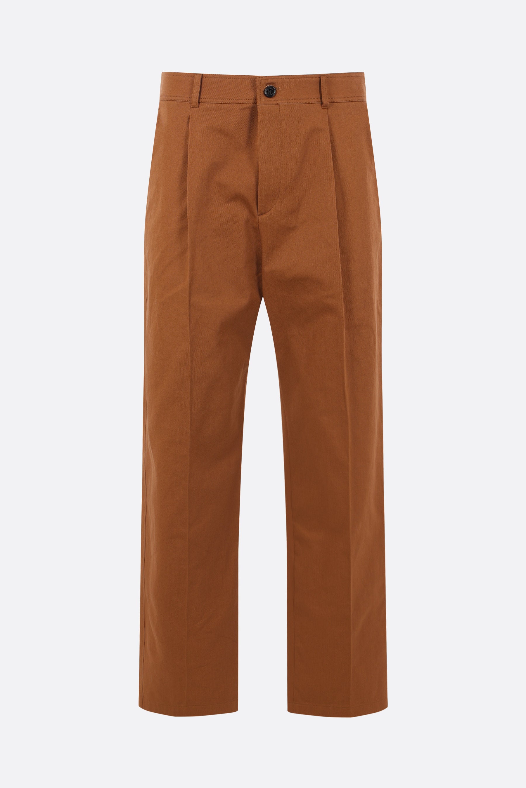 pleated trousers in gabardine