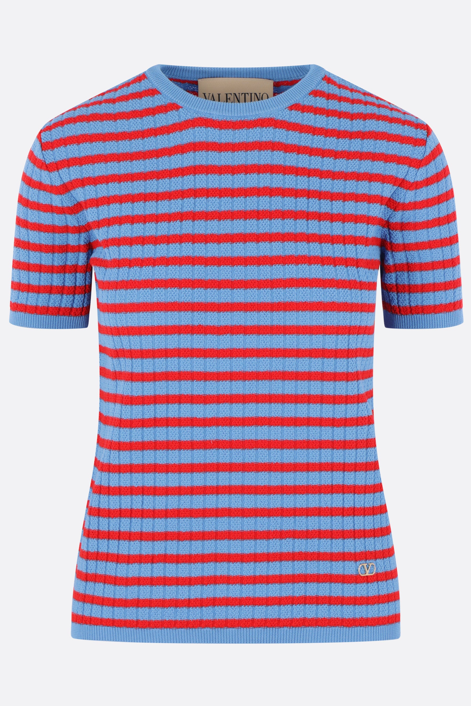 short-sleeve sweater in rib cotton