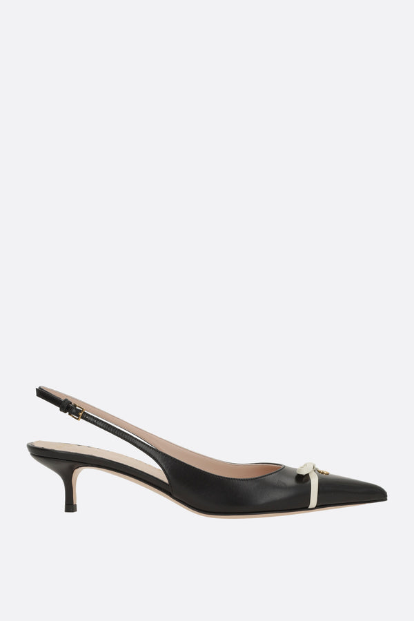 Bepointy slingbacks in leather
