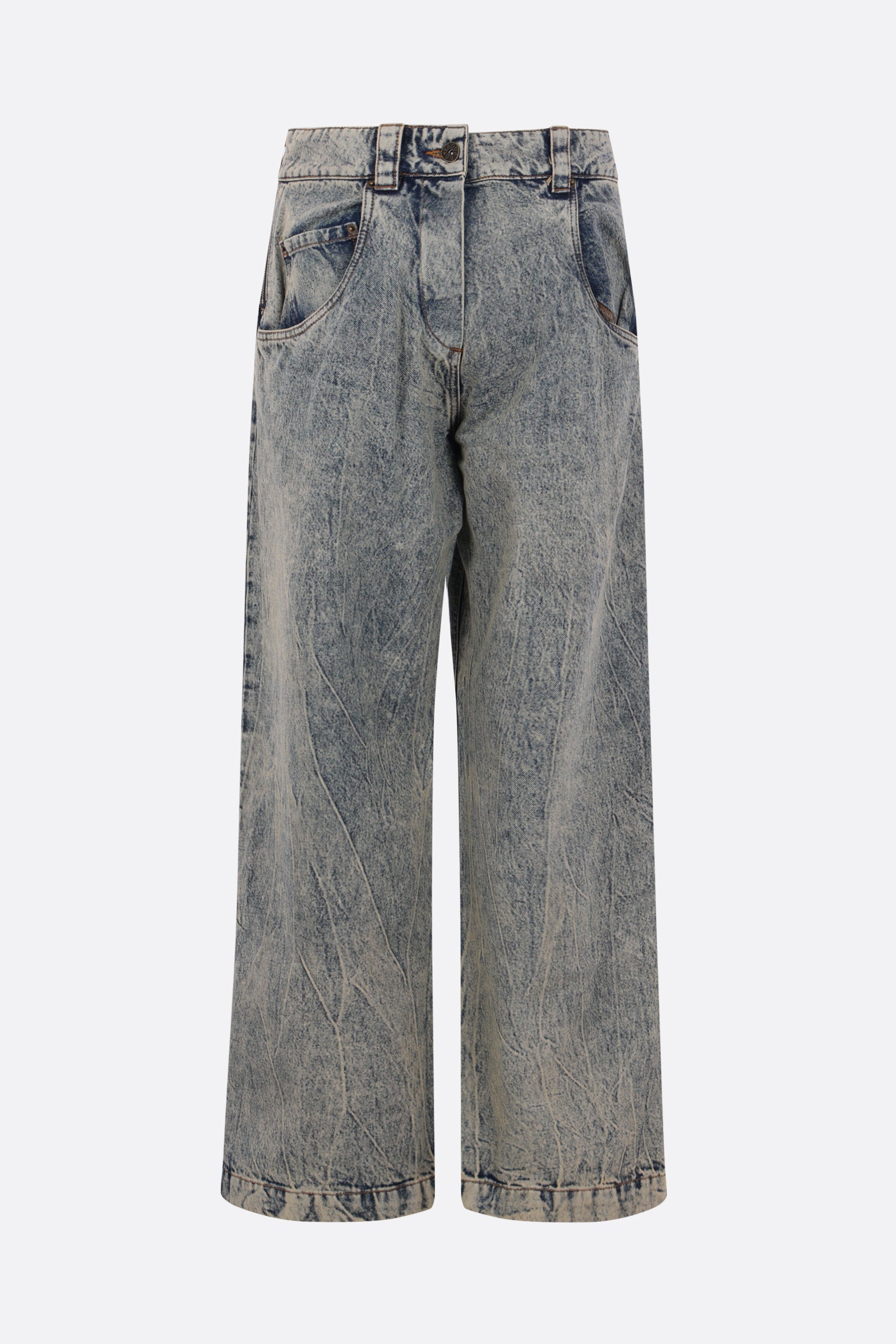 Backwards jeans in denim