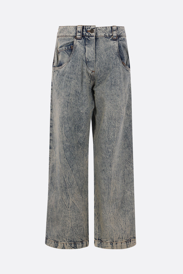 Backwards jeans in denim