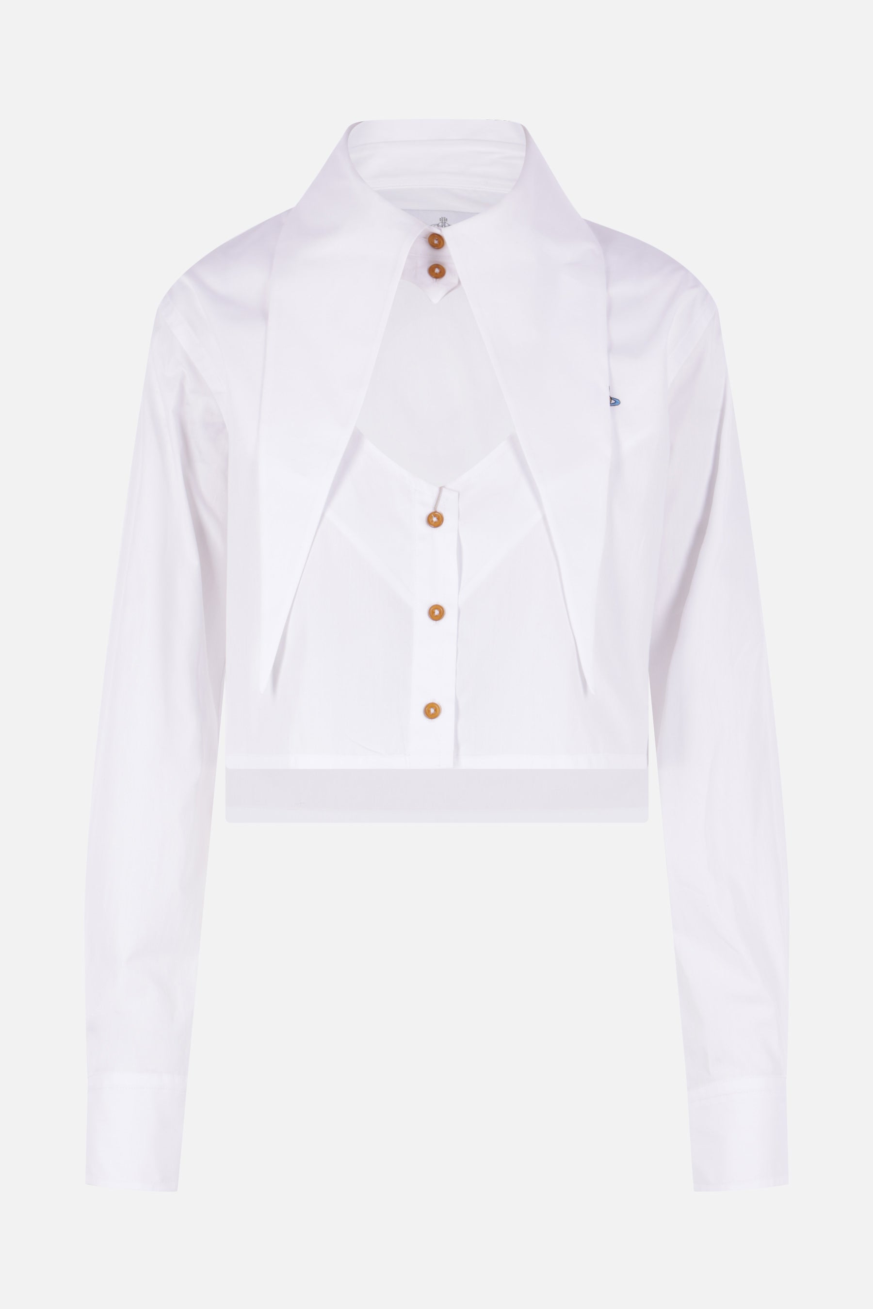 Cut Off Heart cropped shirt in poplin