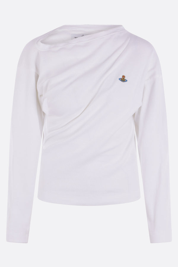 Hebo long-sleeve t-shirt in rib jersey