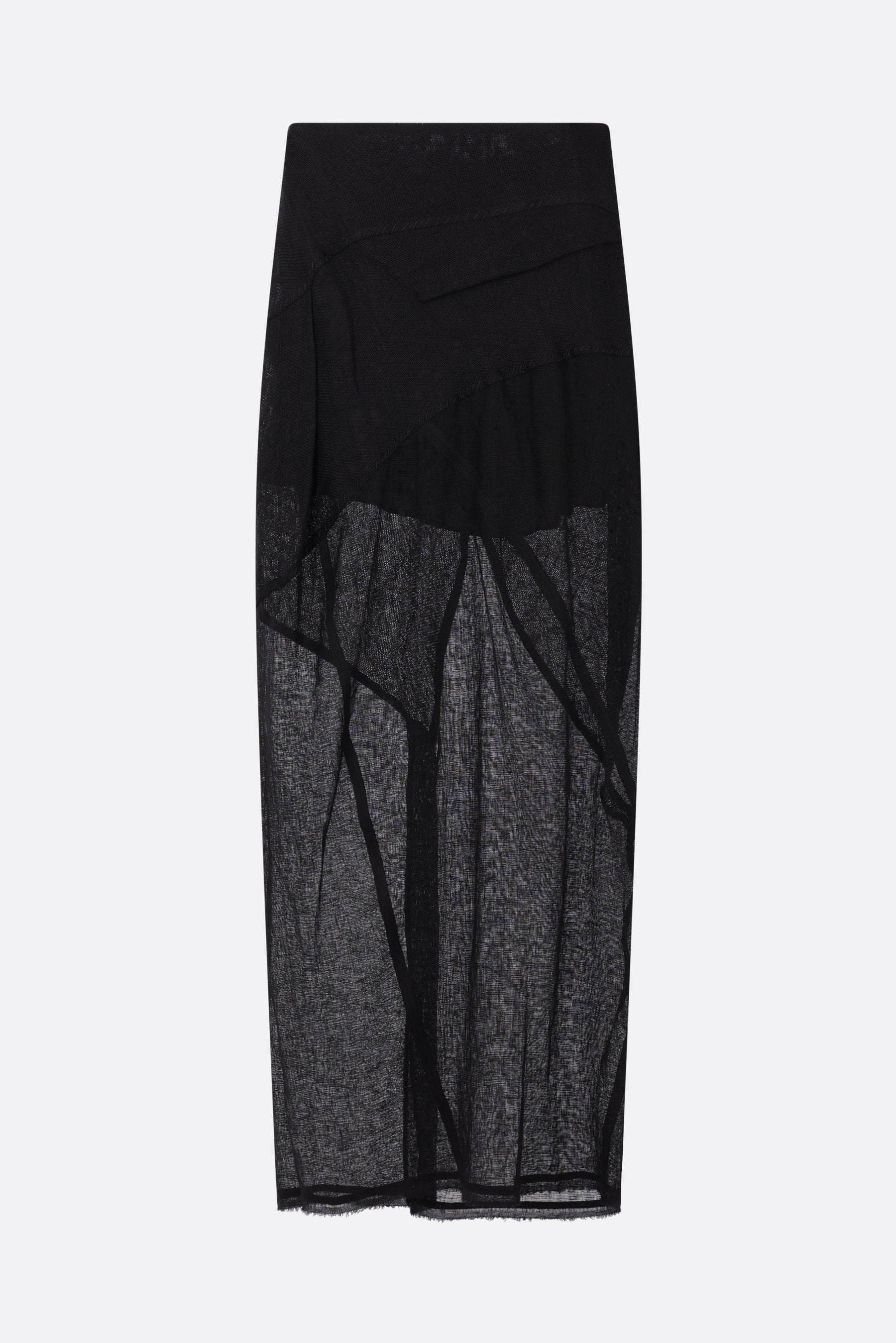 gonna asimmetrica in lino