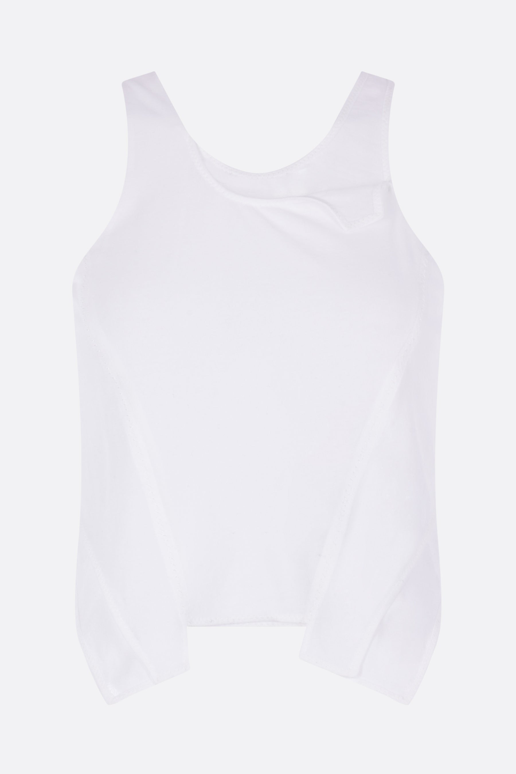 canotta asimmetrica in jersey