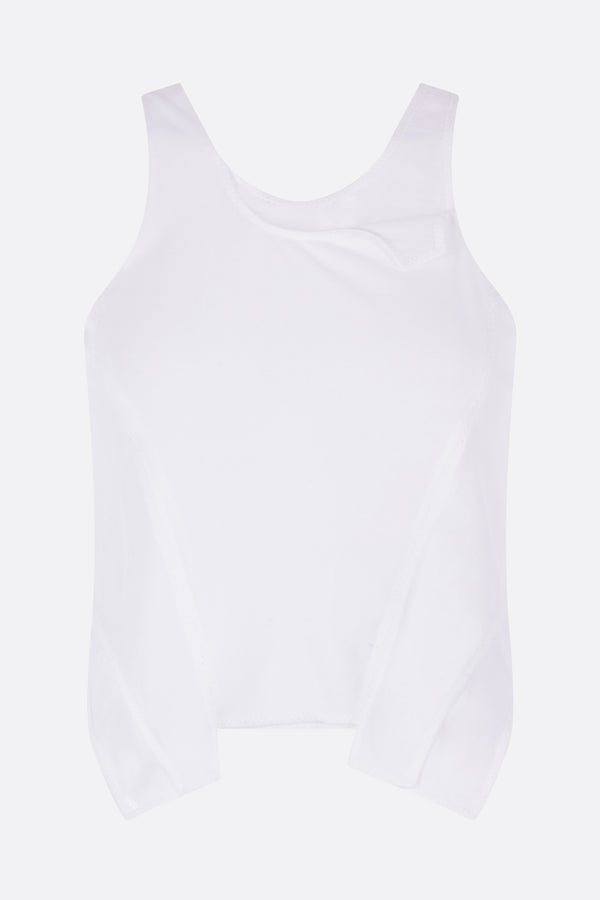 canotta asimmetrica in jersey