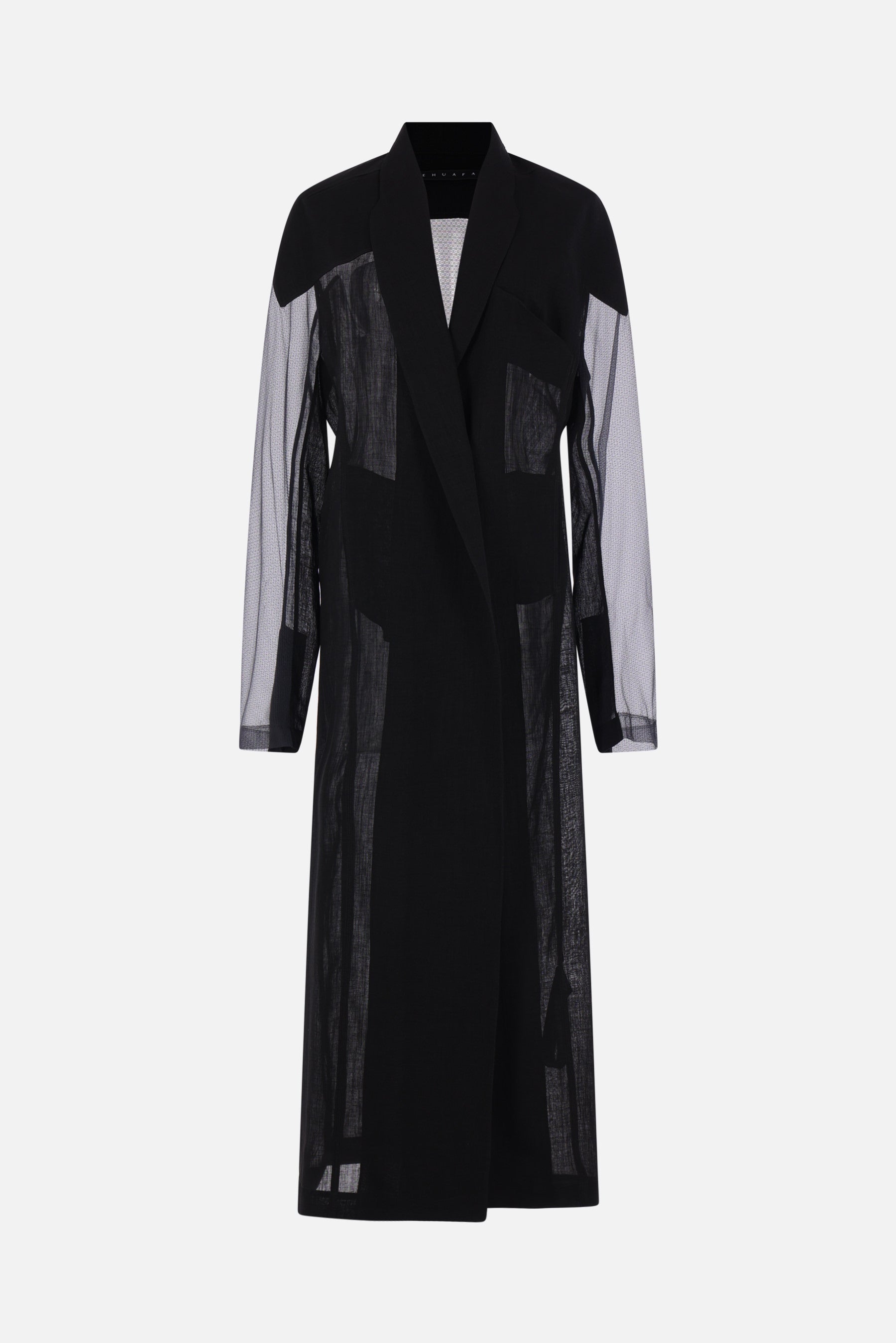 crepe and tulle overcoat