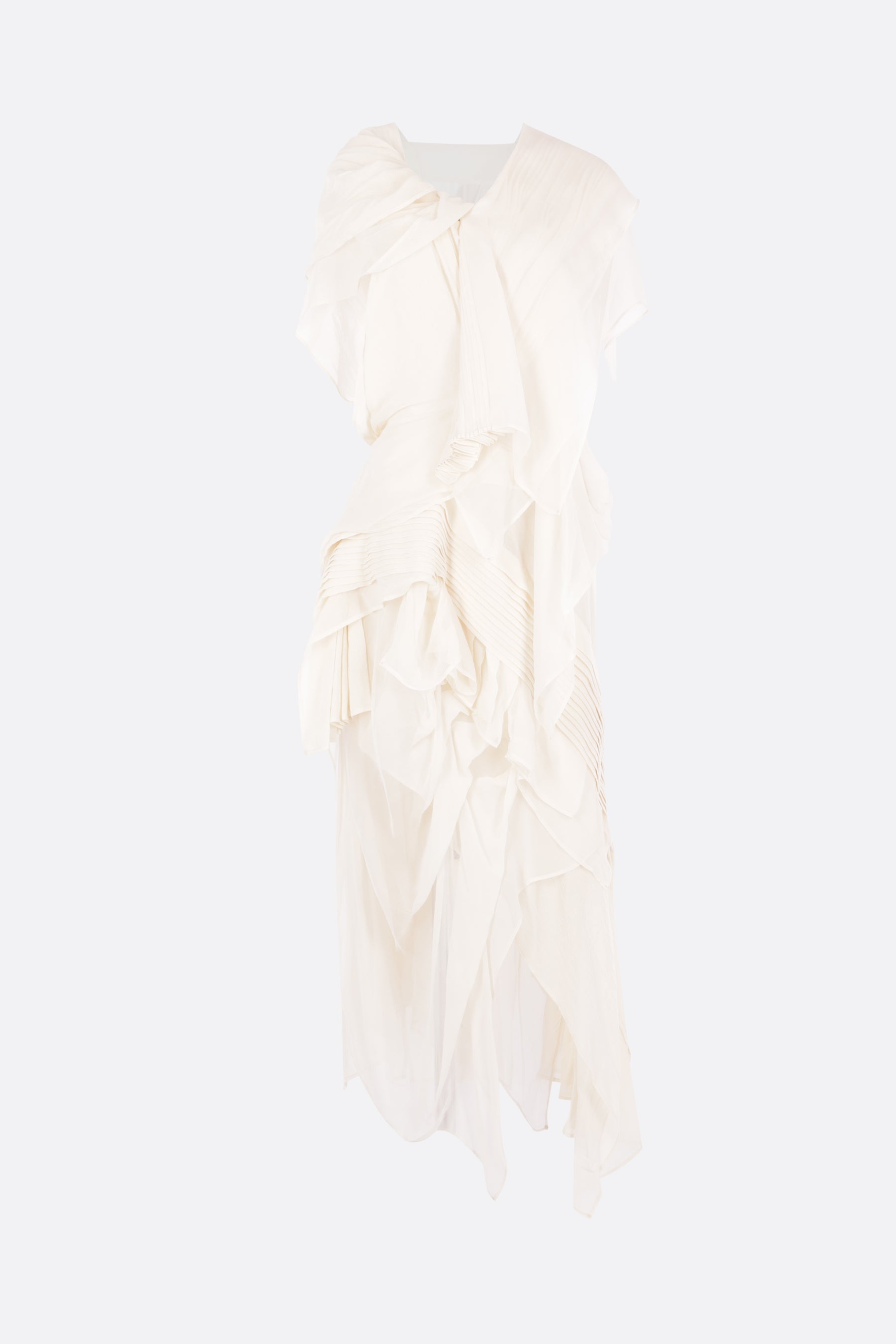asymmetric dress in silk
