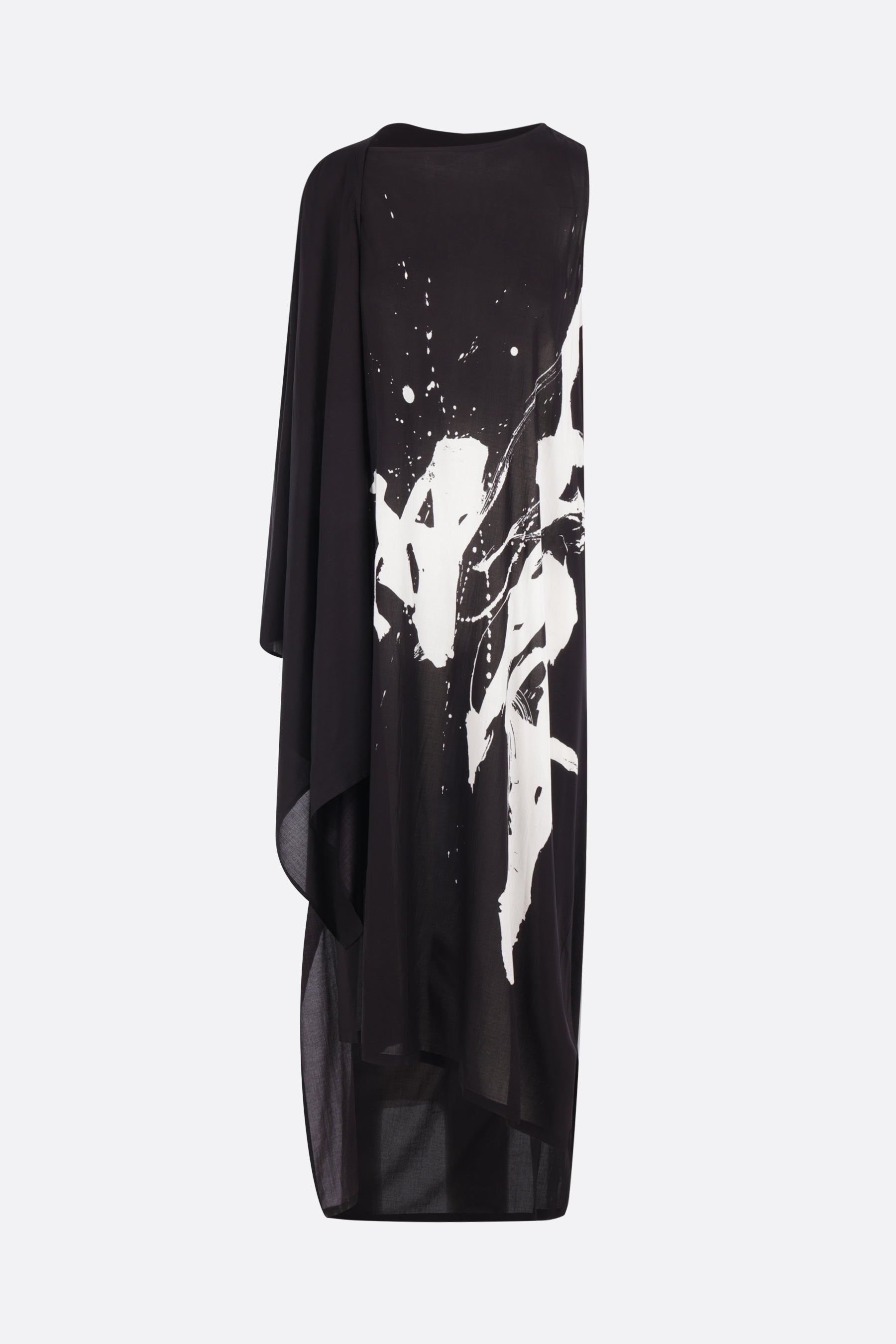 asymmetric dress in rayon