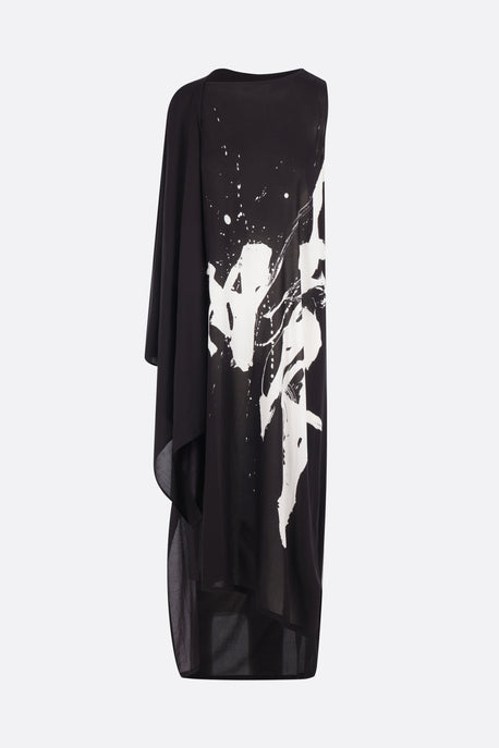 asymmetric dress in rayon