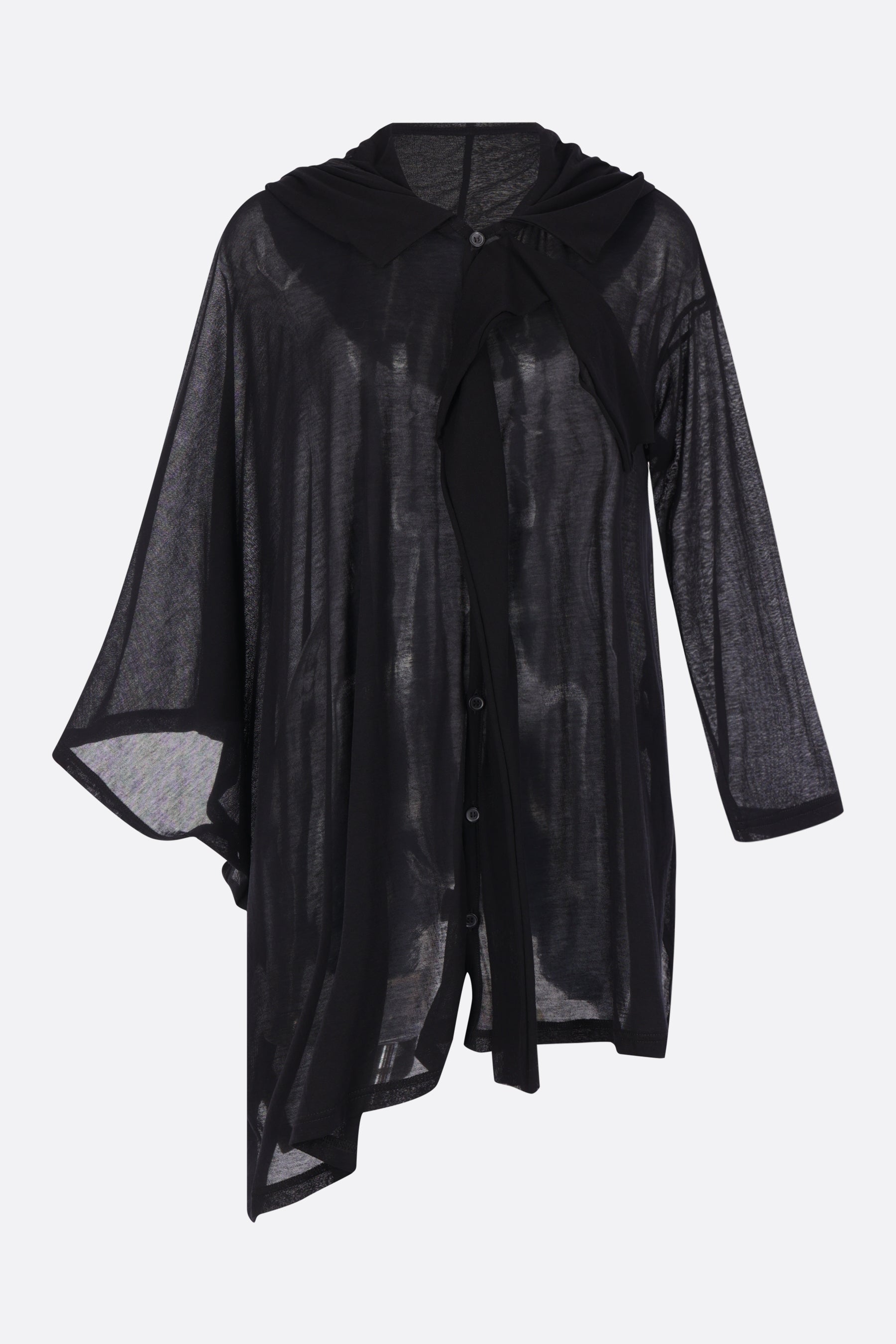 hooded shirt in cotton