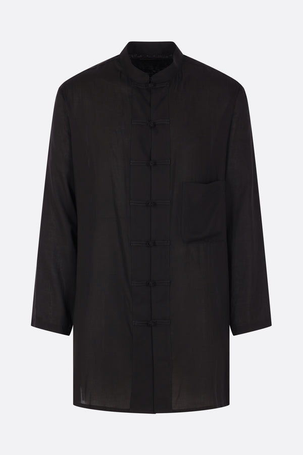 camicia China Button in cellulosa